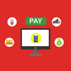 concept online and mobile payments for web page vector