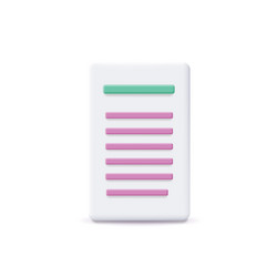 document icon isolated paper sheet vector image