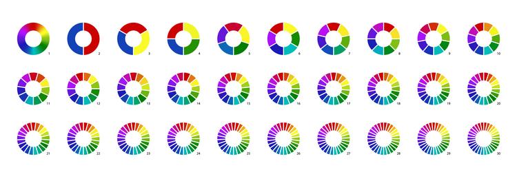 infographic chart with pie and donut graph vector image