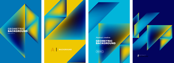 set of abstract backgrounds - overlapping vector image