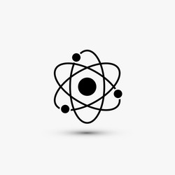 Atom Icon - Molecular Structure vector image