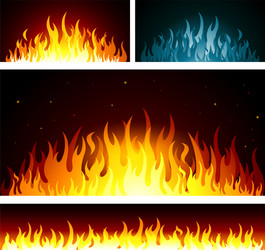 Seamless fire flame background Royalty Free Vector Image