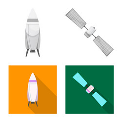 isolated object of mars and space sign collection vector image