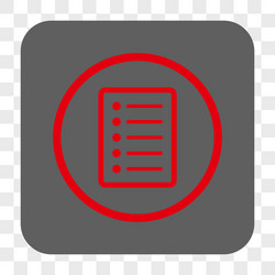 list page rounded square button vector image