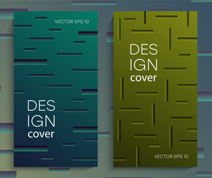 abstract brochures with gradient lines 3d effect vector image