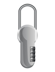 code padlock lock with combination password vector image