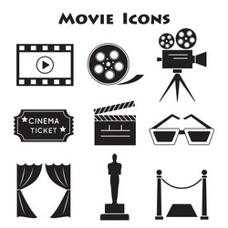 Movie Icon Set vector image