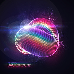 Rainbow Particle Loop vector image
