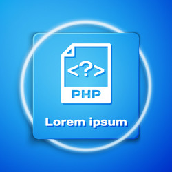 white php file document download button icon vector image