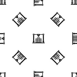 3d printer printing layout of building pattern vector image