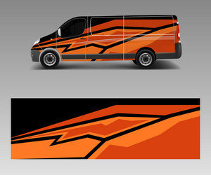 Abstract Stripe Car Wrap Vector Image