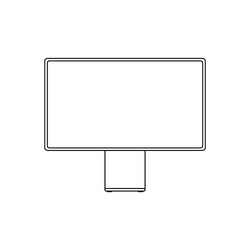 Computer display screen monitor vector