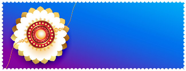 indian festival raksha bandhan banner with rakhi vector