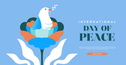 international day of peace colorful flower vector