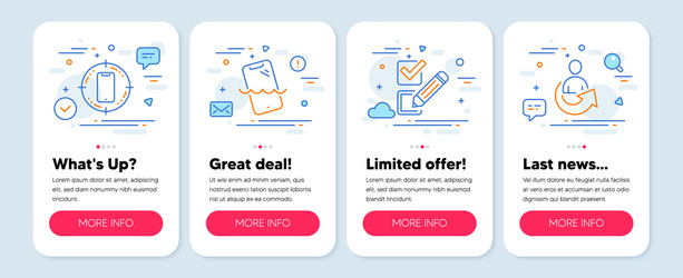 set technology icons such as checkbox vector image