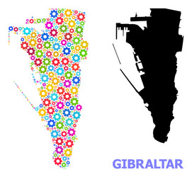 workshop composition map gibraltar with multi vector image