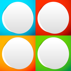 blank empty circle orb and sphere button badge vector image
