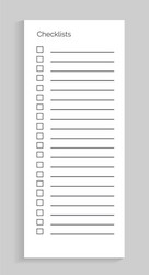 Checklist empty sheet of paper vector