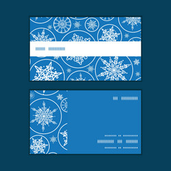 falling snowflakes horizontal stripe frame pattern vector image