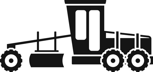 grader machine construction icon simple style vector