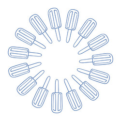 popsicle designs arranged in a circular pattern vector image