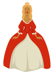 queen or princess isolated medieval female Vector Image