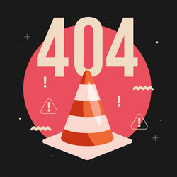 404 error with cone signal vector image