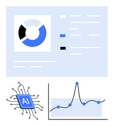 data visualization and artificial intelligence vector image