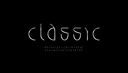 modern font thin alphabet vector image