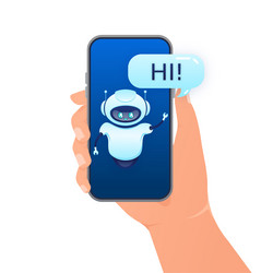 flat chat bot for web design isometric vector image