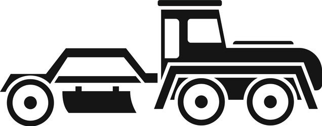 Grader machine tractor icon simple style vector