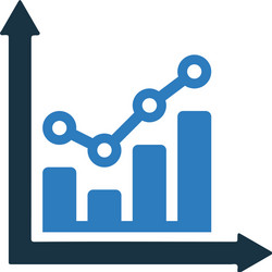 analytics chart graph icon design vector image