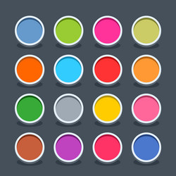 flat blank web button circle icon with shadow vector image