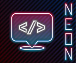 glowing neon line web design and front end vector image
