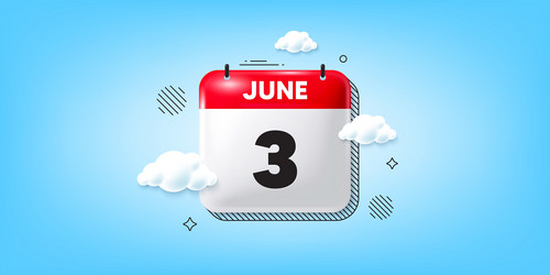 3rd day of the month icon event schedule date vector image