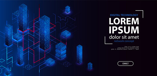 isometric big data flow processing concept cloud vector image