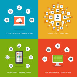 Cloud Computing & Mobile Apps vector image