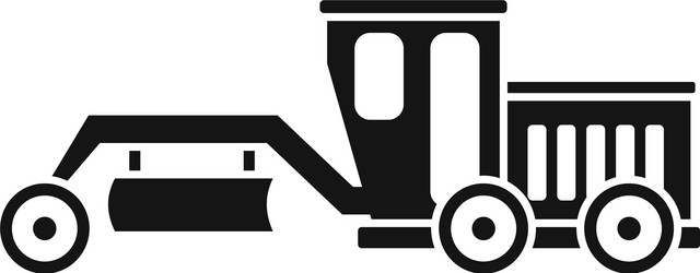 grader machine demolition icon simple style vector