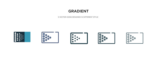 gradient icon in different style two colored vector image