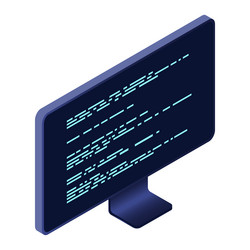 isometric monitor computer vector image