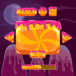Sweet cartoon user interface games Royalty Free Vector Image
