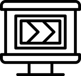 slide transition linear style icon design vector image