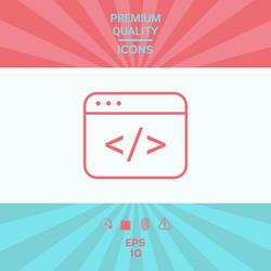code editor icon vector image
