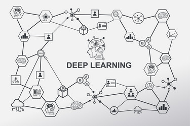 deep learning machine and artificial vector image