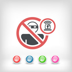 Thief alarm concept icon vector