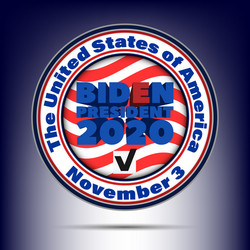 Biden 2020 Presidential Badge Vector Image
