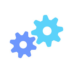Two gears icon Royalty Free Vector Image - VectorStock
