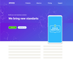 landing page background gradient design abstract vector image