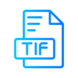 tif document file picture gradient icon format vector image