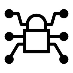 to secure data encryption locks are utilized vector image